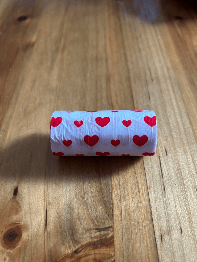 Rouleau de 20 sachets (motif coeur rouge)